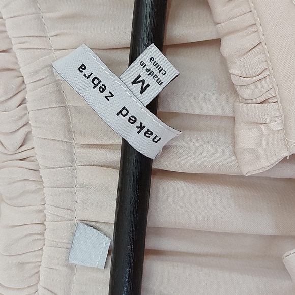 Naked Zebra blouse with tie front closure ruffle detail on the sleeve and collar - Picture 4 of 7